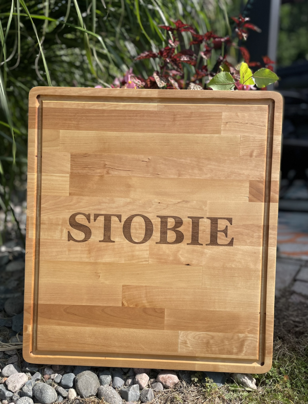 Butcher Block Cutting Board, laser engraved