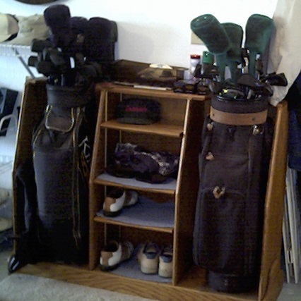 Oak Golf Bag Stand